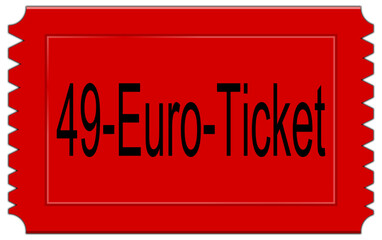 49 Euro Ticket - illustration