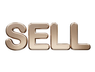 Sell text effect 3d rendering vector