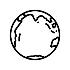 indian ocean map line icon vector. indian ocean map sign. isolated contour symbol black illustration