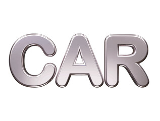 Car text effect transparent vector 3d render