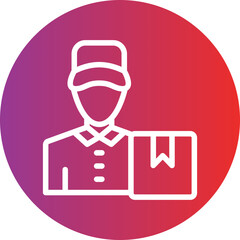 Delivery Man Icon Style