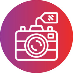 Camera Sale Icon Style
