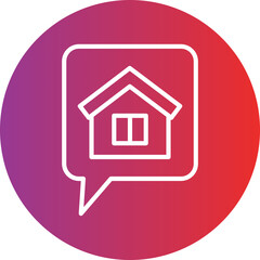 House Chat Icon Style