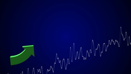 Economy stock market growth of financial recovery