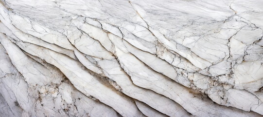 Natural limestone with wavy relief surface