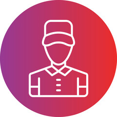 Delivery Man Icon Style