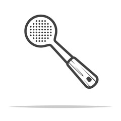 Mesh skimmer icon transparent vector isolated