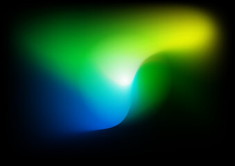 Abstract blurred background with green yellow orange gradient color and aurora texture for technology business and futuristic concept