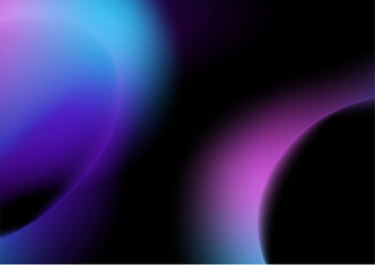 Abstract blurred hologram gradient background with blue pink purple gradient aurora texture. Abstract technology liquid wavy shapes futuristic banner. Glowing vector with aurora