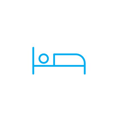 Bed Icon, Furniture Icon, Hotel Icon, Hostel Icon Vector Illustration Eps10