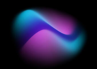 Abstract blurred hologram gradient background with blue pink purple gradient aurora texture. Abstract technology liquid wavy shapes futuristic banner. Glowing vector with aurora