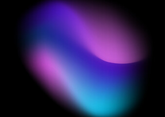 Abstract blurred hologram gradient background with blue pink purple gradient aurora texture. Abstract technology liquid wavy shapes futuristic banner. Glowing vector with aurora