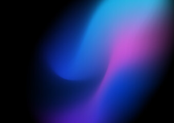 Abstract blurred hologram gradient background with blue pink purple gradient aurora texture. Abstract technology liquid wavy shapes futuristic banner. Glowing vector with aurora