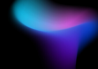 Abstract blurred hologram gradient background with blue pink purple gradient aurora texture. Abstract technology liquid wavy shapes futuristic banner. Glowing vector with aurora