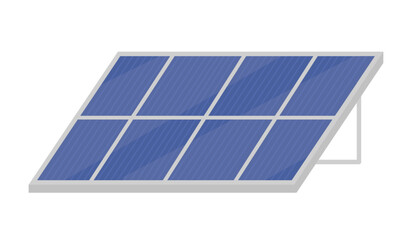 Solar panels semi flat color vector object. Alternative energy technology. Editable elements. Full sized items on white. Simple cartoon style illustration for web graphic design and animation