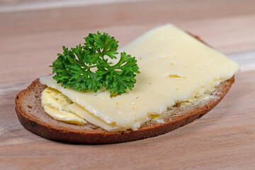 Käsebrot in einer Nahaufnahme