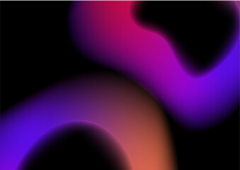Pink purple orange gradient background with aurora texture on black background