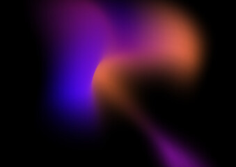 Pink purple orange gradient background with aurora texture on black background
