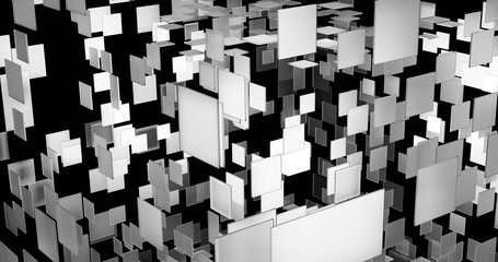 abstract background made of 3d glass squares