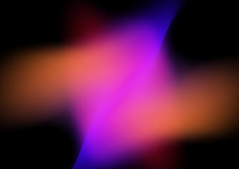 Blue pink orange blurred blur abstract background on black background