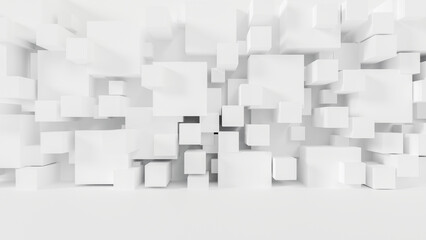 Abstract geometric white background. 3D Render.