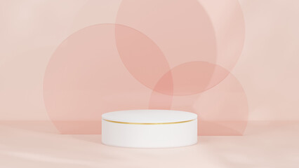 3D render.Pink podium background. product presentation