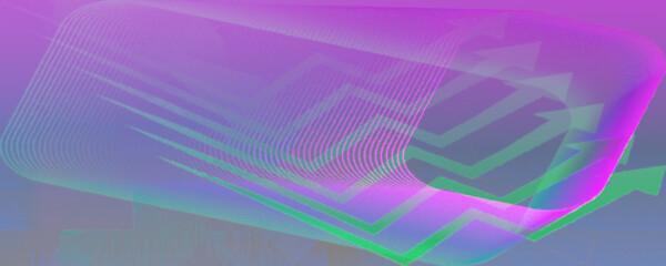 Abstract iridescent grunge texture arrow and grid background image.