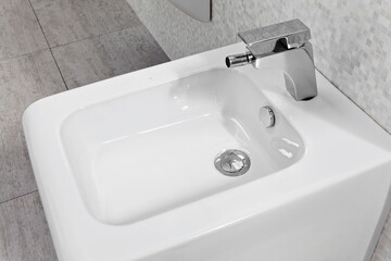 Bathroom interior exposed in the showroom.