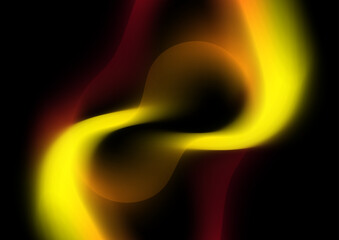 Abstract gradient background with red orange yellow fire texture in aurora shapes