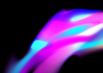 Blue pink purple gradient background with grain texture and abstract blue and purple liquid wavy shapes futuristic banner. Glowing retro waves vector background