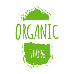 Vegan, Natural, Organic and Healthy Food logos and icon, label, tag. Green leaf icon on white background.
