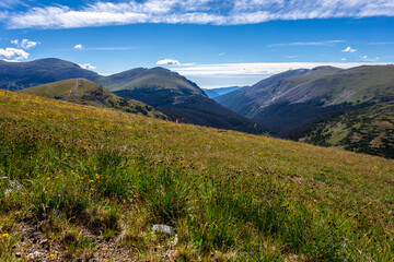 Rocky Mountain Views on the Alpine Trail Ridge, Rocky Mountain National Park, Colorado