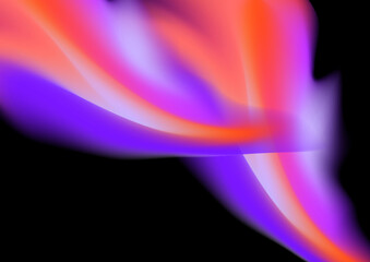 Modern bright blurred gradient background on black background