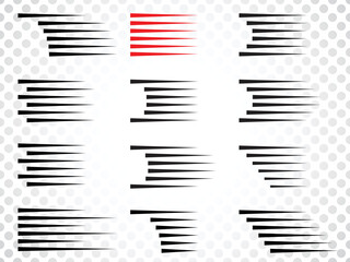 Speed Lines in linear Form . Vector Illustration .Technology  Logo . Design element . Abstract Geometric shape . 