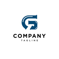 Letter G plumbing logo icon vector Template.