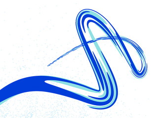 Flowing fluid 3D dimensional abstract vector shape, dynamic design element background, energy flowing in perspective, science or technology theme.