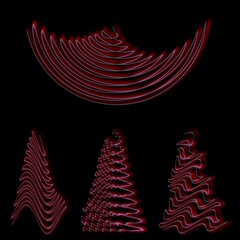 An image of a Christmas tree. A festive Christmas tree. The element is intended for postcards, banners, covers, albums, blogs.