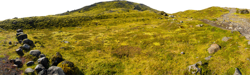 Isolated PNG cutout of the Icelandic steppes  on a transparent background