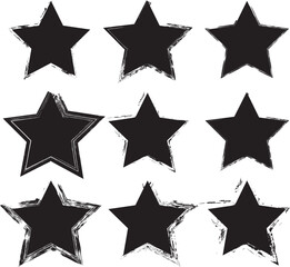 Grunge stars collection. vector illustration