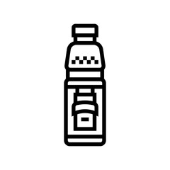 juice pomegranate line icon vector. juice pomegranate sign. isolated contour symbol black illustration