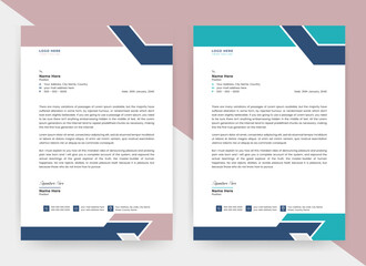 Modern elegant letterhead design template design with creative shapes