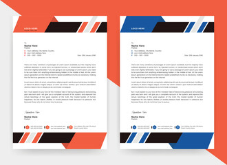 Corporate modern letterhead template design