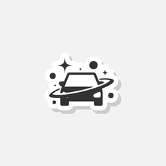 Car wash sticker icon isolated on white background