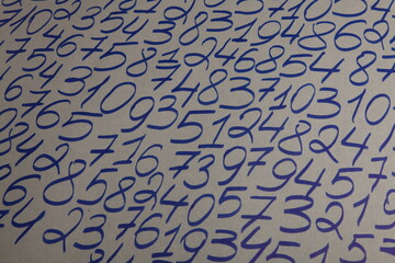 Background of numbers. from zero to nine. Numbers texture. Finance data concept. Mathematic....