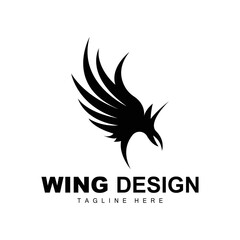 Wings Logo, Phoenix Logo, Bird Wing Vector, Template Illustration, Wing Brand Design
