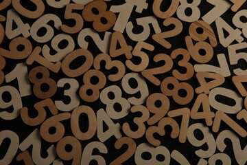 Background of numbers. from zero to nine. Numbers texture. Finance data concept. Mathematic. Seamless pattern with numbers. financial crisis concept. Business success.