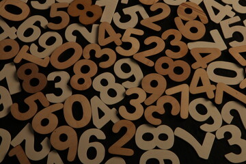 Background of numbers. from zero to nine. Numbers texture. Finance data concept. Mathematic. Seamless pattern with numbers. financial crisis concept. Business success.
