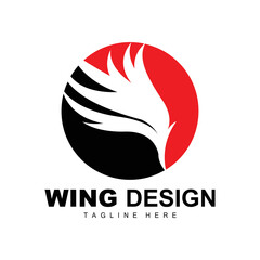 Wings Logo, Phoenix Logo, Bird Wing Vector, Template Illustration, Wing Brand Design