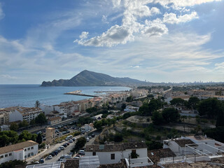 Obraz premium View over the old town of Altea