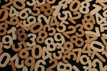 Background of numbers. from zero to nine. Numbers texture. Finance data concept. Mathematic. Seamless pattern with numbers. financial crisis concept. Business success.